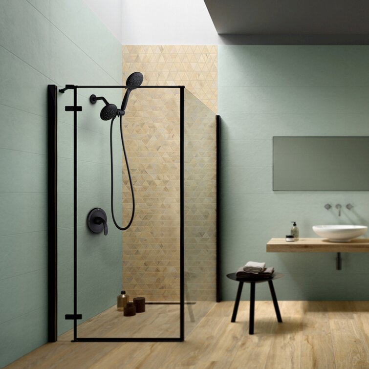 Matte black store shower head